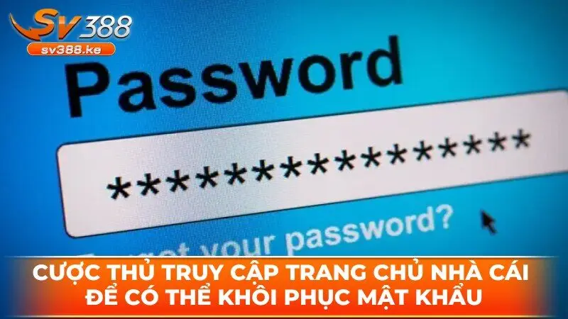 Cược thủ truy cập trang chủ nhà cái để có thể khôi phục mật khẩu